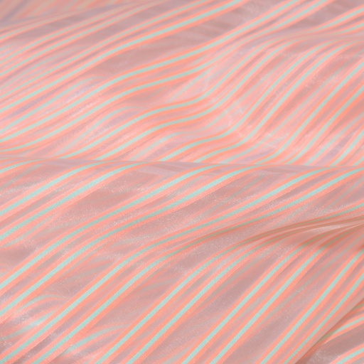 Rainbow Organza Stripes Dyed Fabric