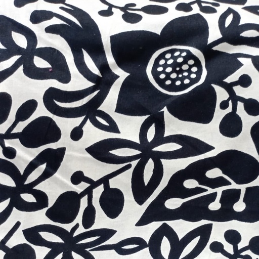 Abstract Flower Print On Cotton Knitted CKPS02