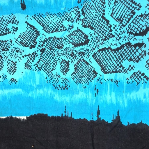 Blue Python Print On Cotton Knitted CKPS04