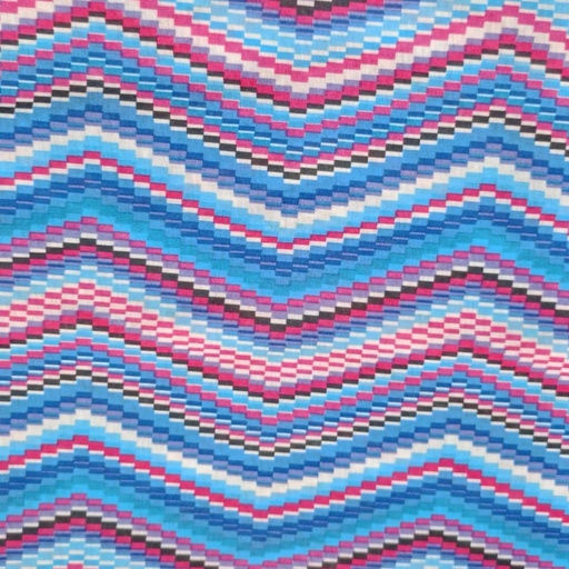 Chevron Rain Bow Print On Cotton Knitted CKPS12