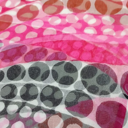 Spots Print On Silk Georgette SGPS05