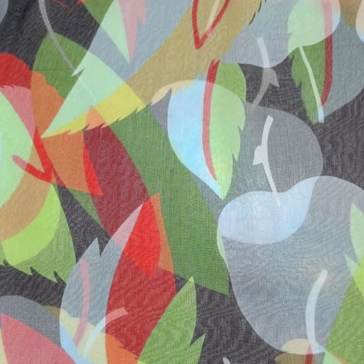 Abstract Leaf Print On Silk Georgette SGPS20