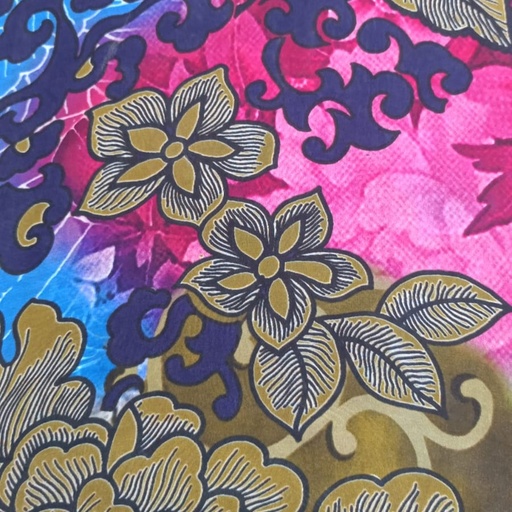 Vintage Flower Print On Silk Habutai 44 Inch SHPS05