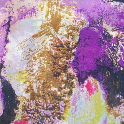 Abstract Ink Print On Silk Habutai 54 Inch SHPS01