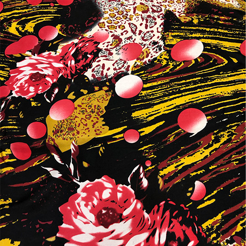 Rustic Garden Print on Pure Silk Satin