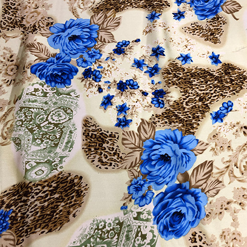 Arabian Day Print On Pure Silk Satin