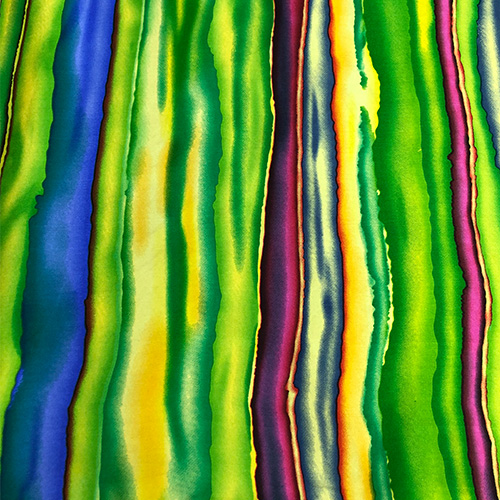 PaintFall Print On Pure Silk Satin