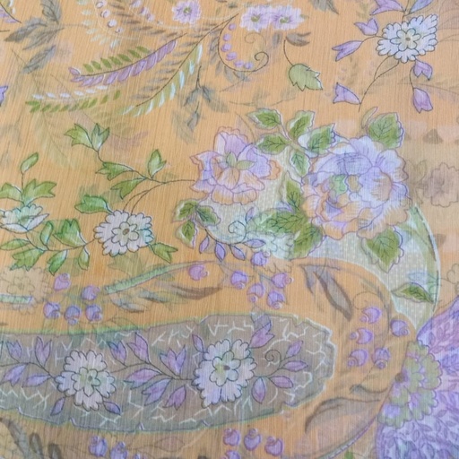 Paisley Floral Print On Poly Chiffon PCPS42