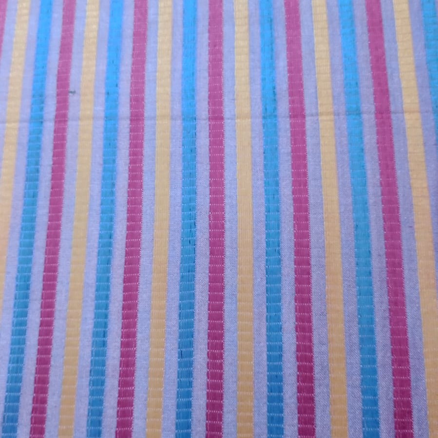 Matka Silk Cotton Stripes Dyed Fabric MSCS04
