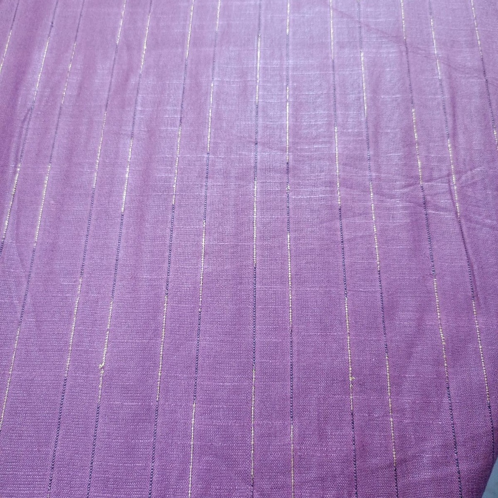 Matka Silk Cotton Lurex Stripes Dyed Fabric MSCS14