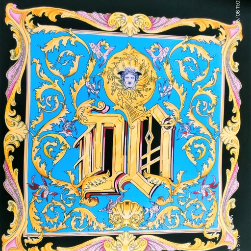 Green Aladin Print On Korean Satin S23-KSPS48