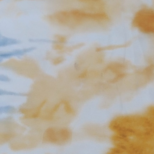 Light Brown Tie Dye Print On Korean Satin (SS24) KSPS132