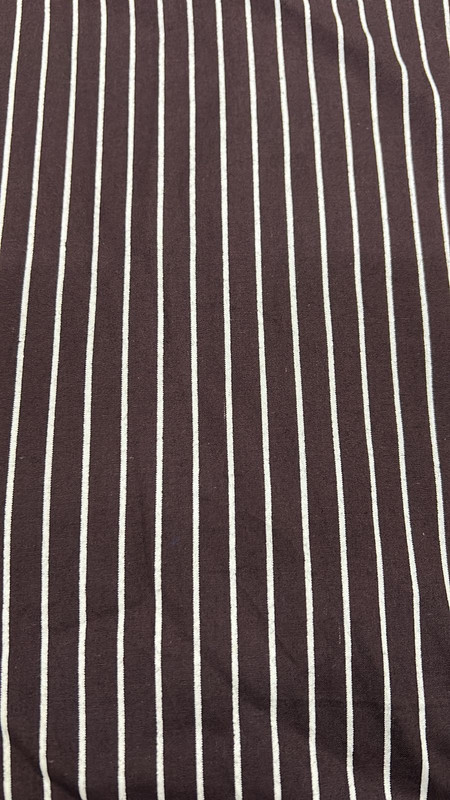 Brown & White Stripe Print On Cotton Poplin (SS25) CPPS10