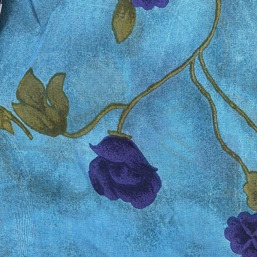 Leaf Print On Viscose Georgette (SS25) SFCS13