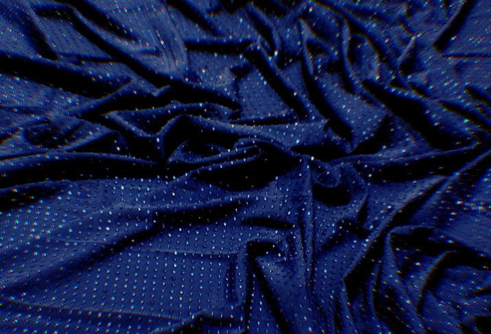 Navy On Navy Rhinestone Fabric