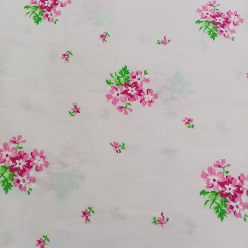 Pink Base Floral Cotton Print
