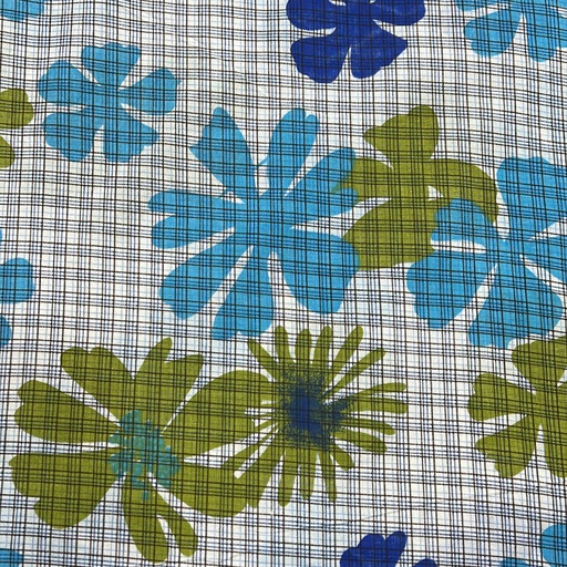 Cotton Check Floral Print