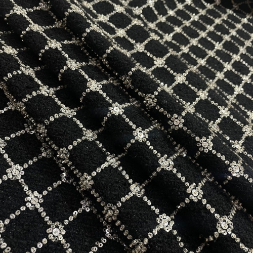 Luxury Tweed (Black Rhombus)
