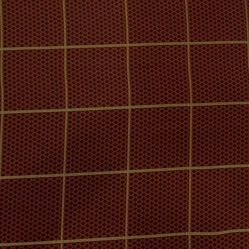 Red Check Print On Twill Satin (SS24) TSPS03