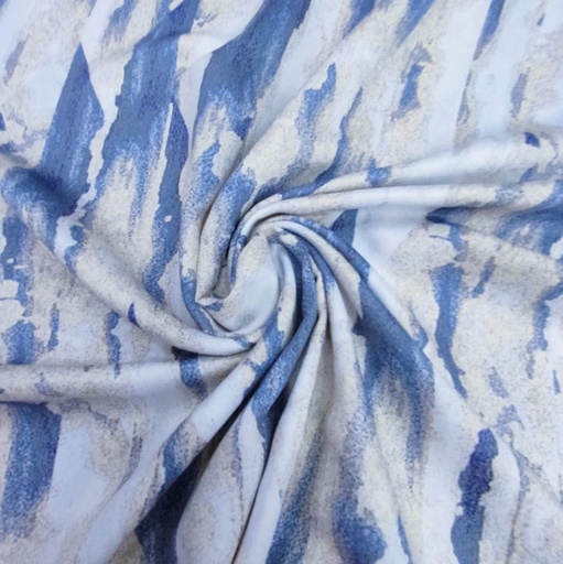 Happy Waves Print On Sumo Satin S23-SSPS9