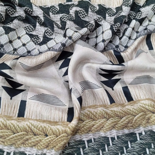 Striped Pattern Print On Sumo Satin S23-SSPS17