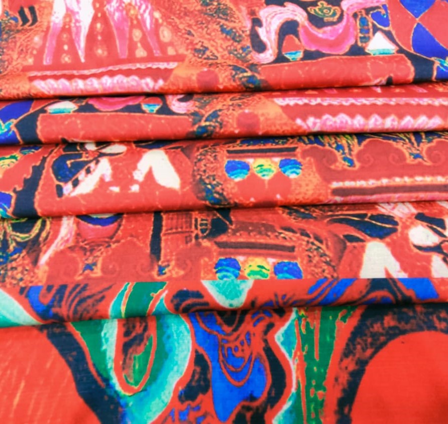 Print On Crepe Georgette Lycra CGLP05