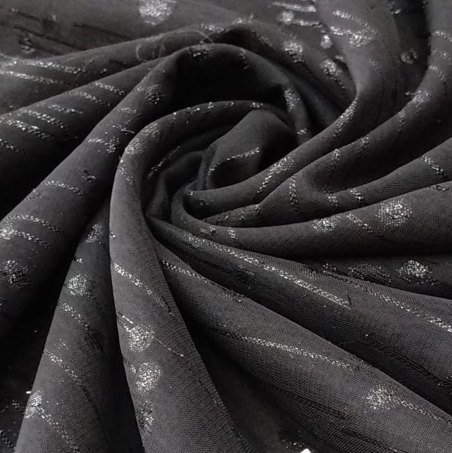 Metallic Jacquard (Dot) Dyed Fabric