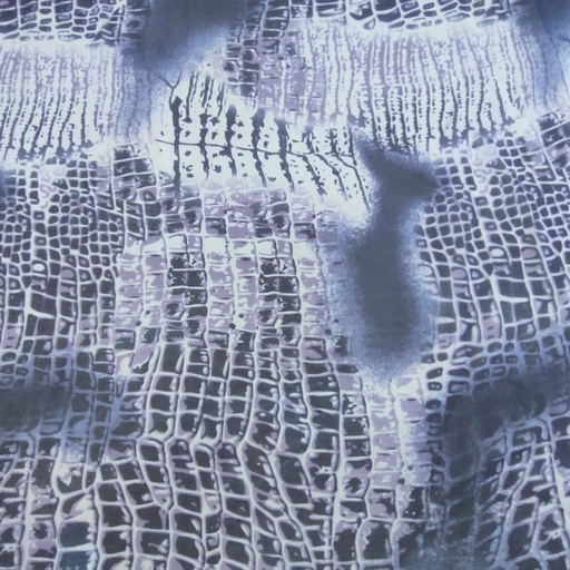 Bubble Snake Print On Silk Chiffon S23-SCPS133