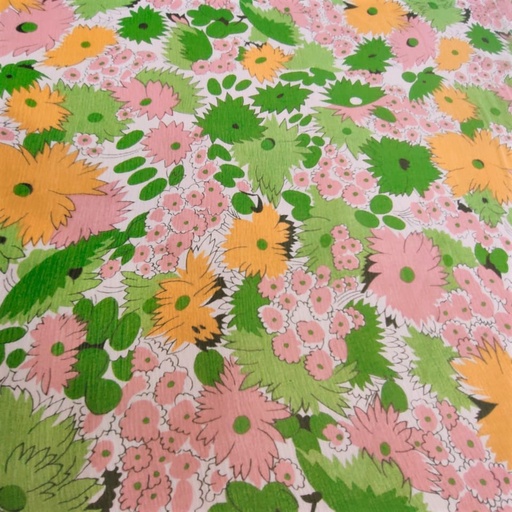 Leaf Graden Print On Crush Silk Chiffon S23-CSCP02