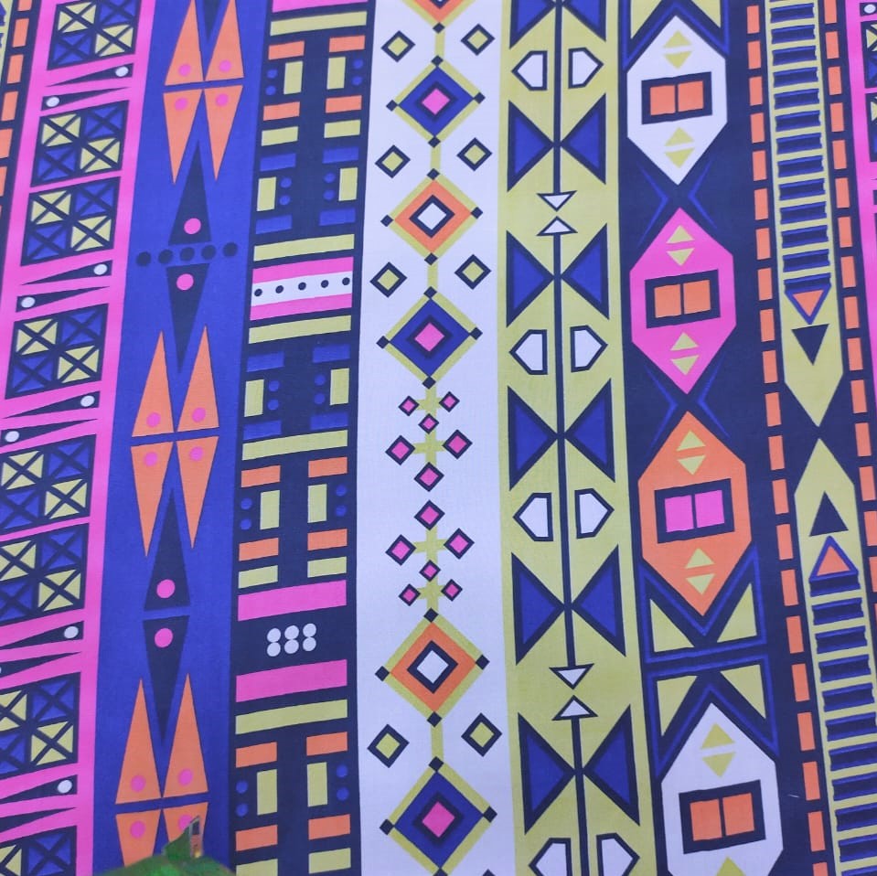 Bohemian Print On Flat Chiffon FCPS119