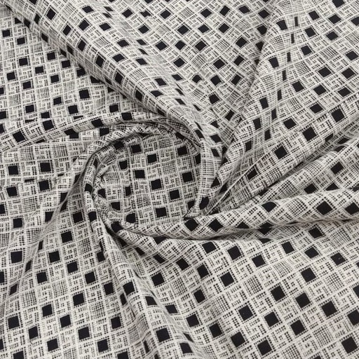 Grey & Black Geometric Print On Cotton Corduroy Fabric