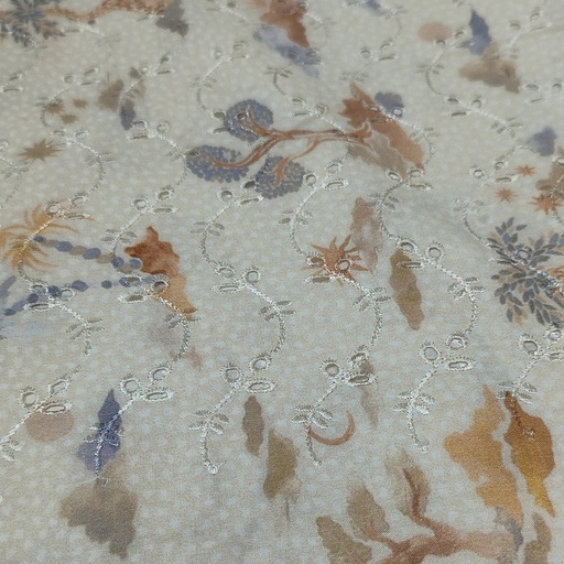 Embroidered Schiffli Print Fabric ESP 02