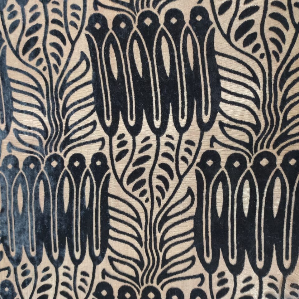 Black Poly Viscose Velvet Brasso #01