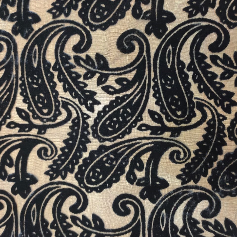 Black Poly Viscose Velvet Brasso #02