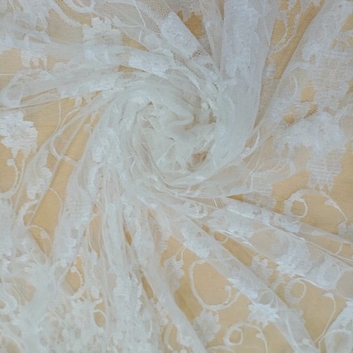 White Dyed Lace Fabric#06