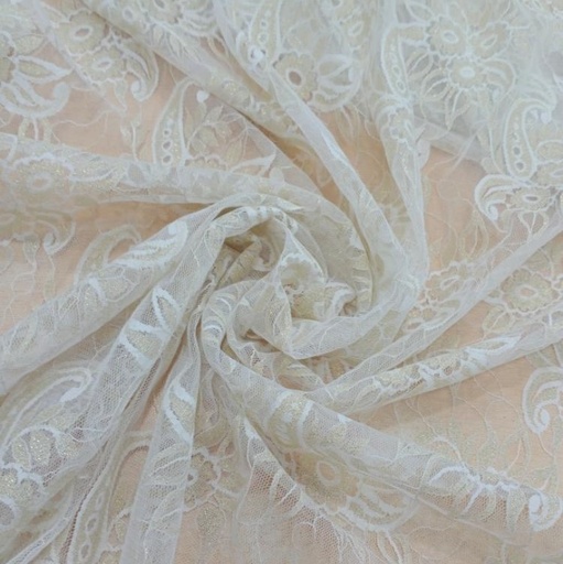 White Dyed Lace Fabric#07