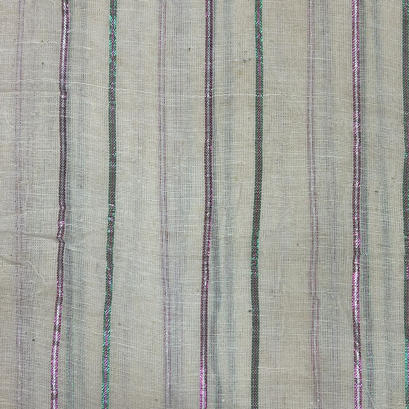 Cotton Lurex Stripe Yarn Dyed Fabric (SS25) CLSS04