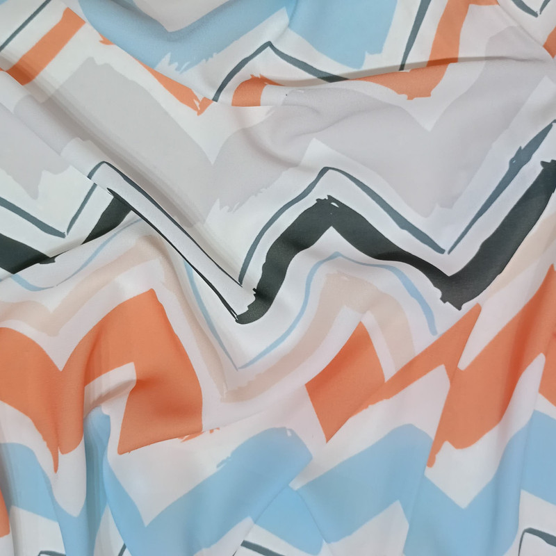 Zig Zag Lookprint On Royal Georgette (SS22N) RGPB58