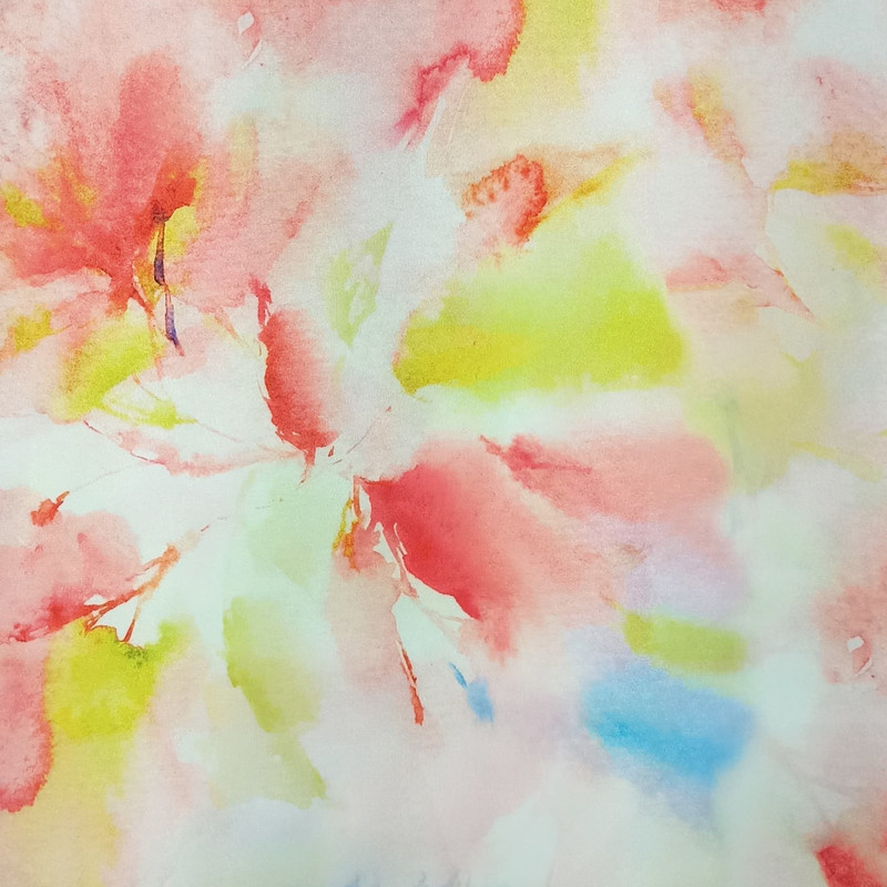 Butterfly Tie Dye Korean Satin Print Fabric SS22A-KSPA16