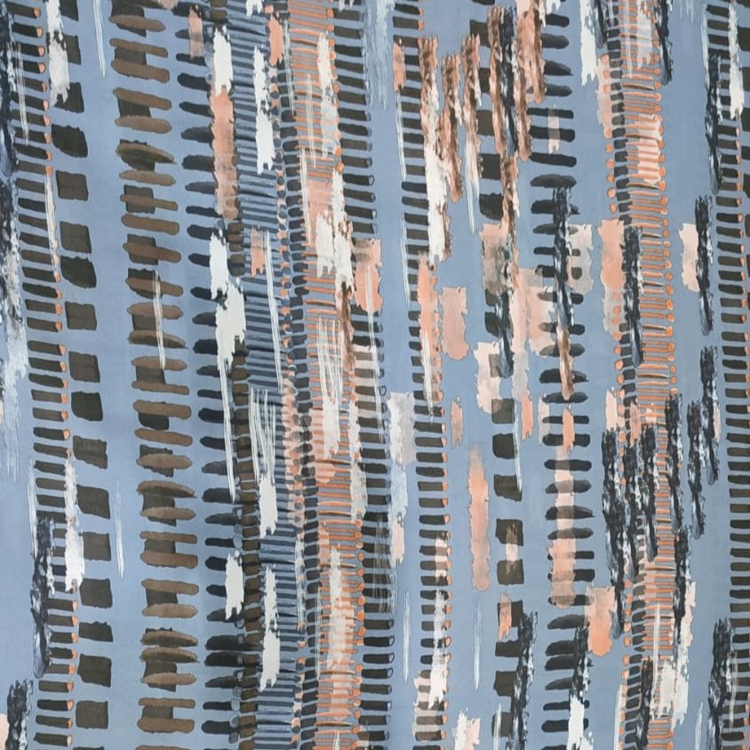 Stone Art Print On Royal Georgette (SS2N) RGPB115