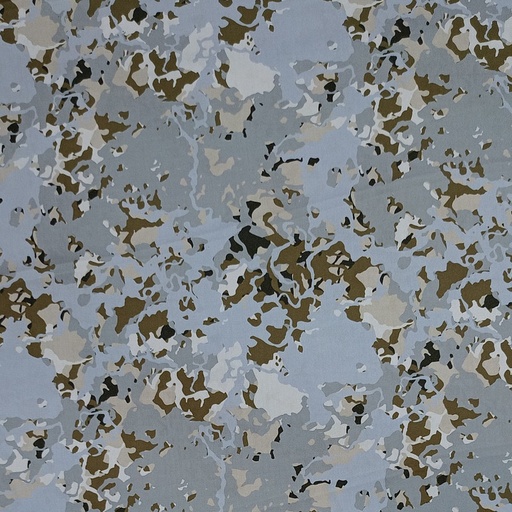 Brush Artwork Print On Korean Satin SS22N KSPB64