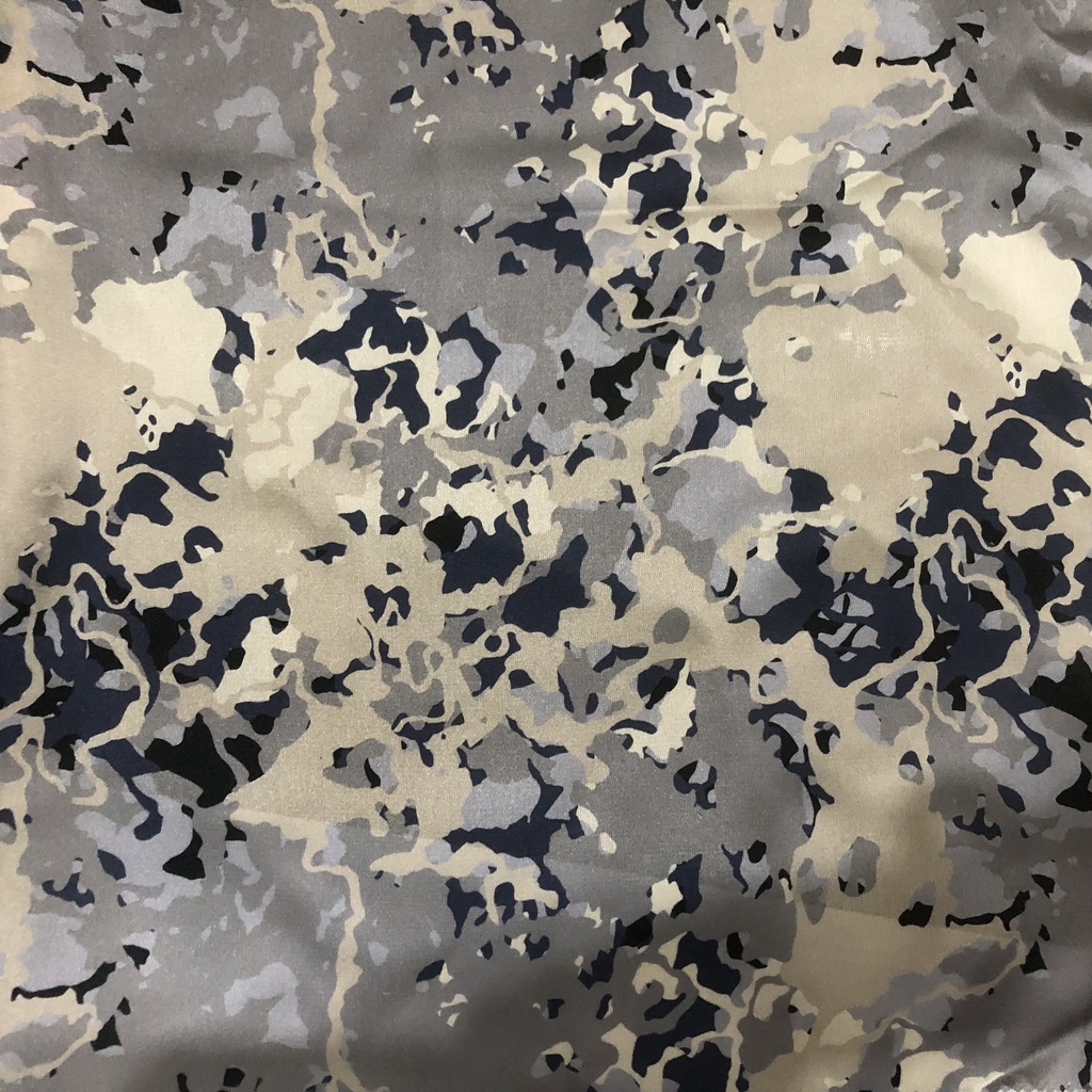 Brush Artwork Print On Korean Satin SS22N KSPB65