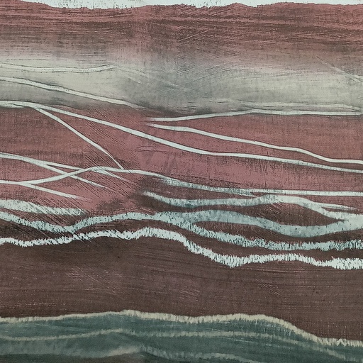 Desert Artwork Print On Korean Satin SS22N-KSPB77