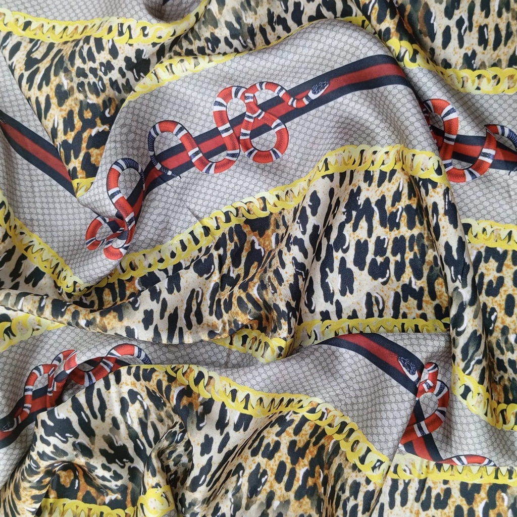 Red Mamba  Print On Korean Satin SS22N KSPB92