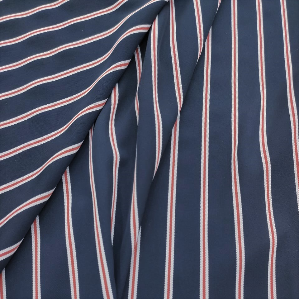 Tokyo Crepe Stripe Woven Fabric