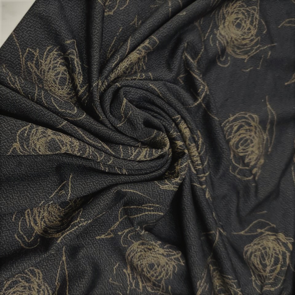 La La Land - Black & Gold (Crackle Crepe)