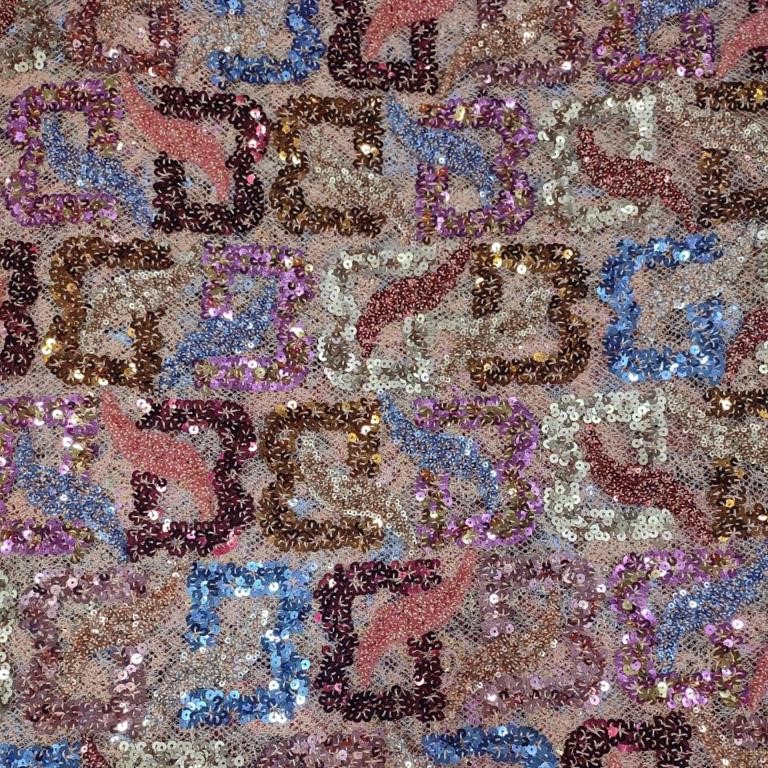 Embroidered Sequins (Butterfly, Colour-Pink)