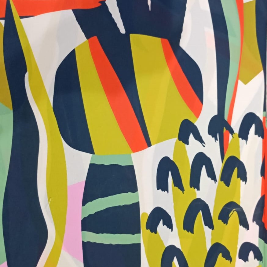 Abstract Art Print On Royal Georgette (SS22L) RGPL57