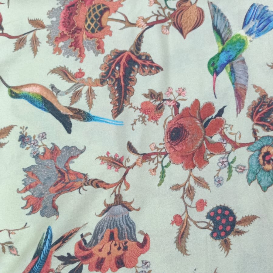 Floral Birds Rainbow Parsi Boski Print