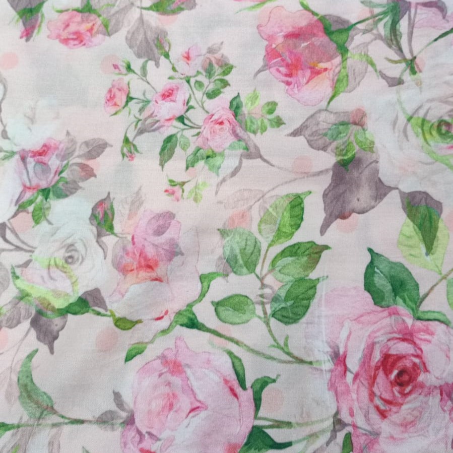 Vintage Floral Pink Parsi Boski Print